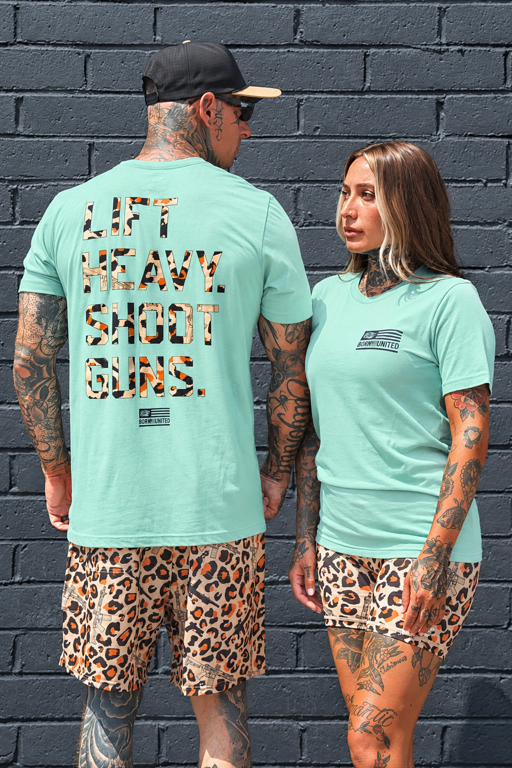 Loaded Leopard LHSG - Seafoam Green Tee MENS UNISEX