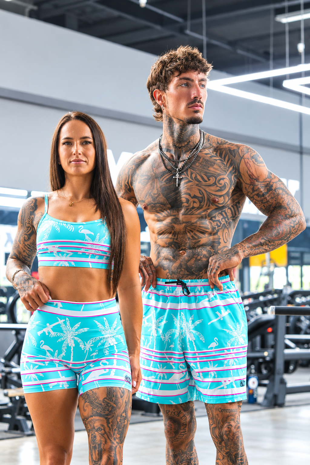 Miami Vice Mayhem  printed Women's High-Waisted Seamless Front COMPRESSION Training Shorts |