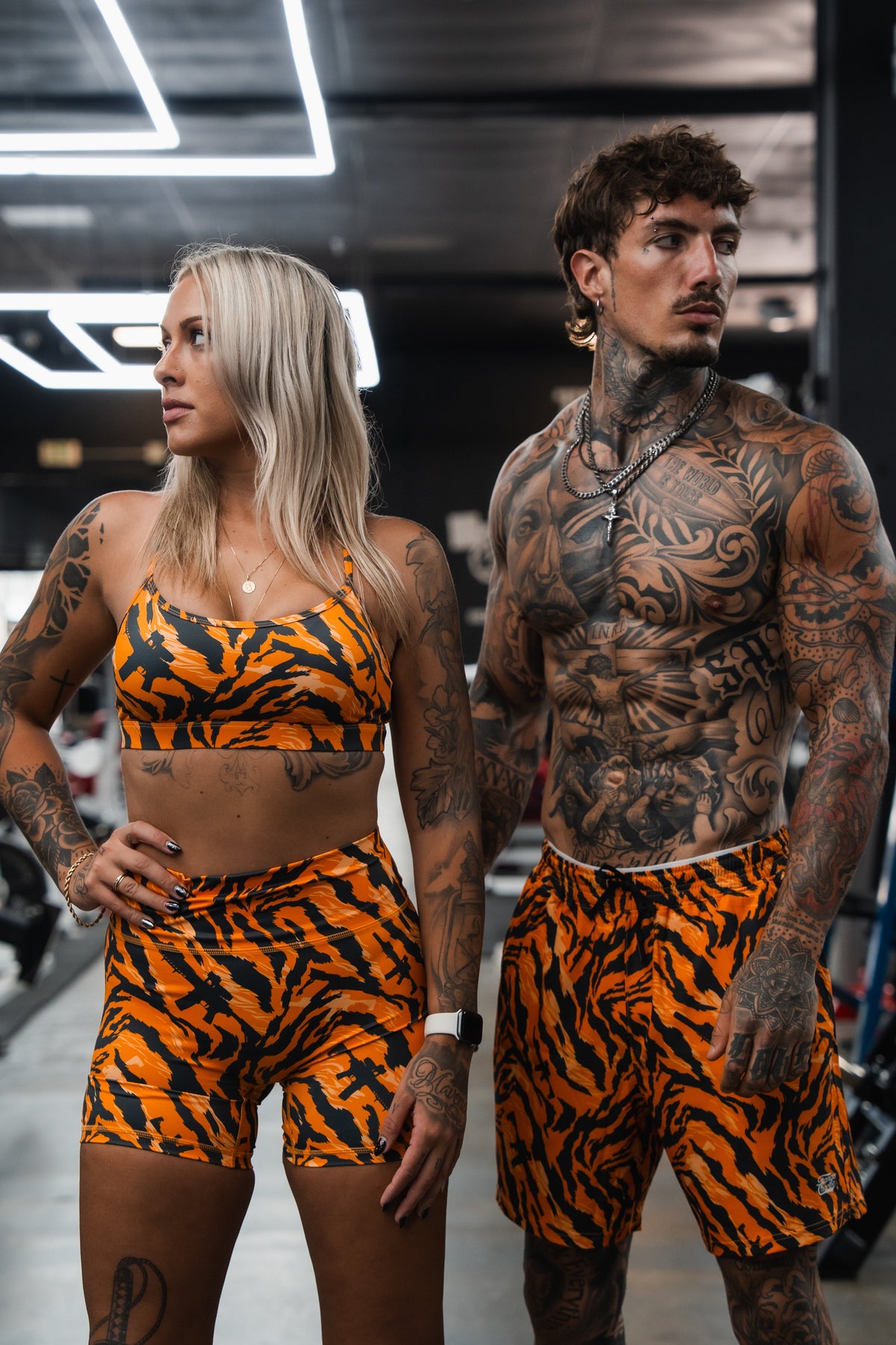 🐅Tiger Snipe printed Women's High-Waisted Seamless Front Compression Training Shorts |🐅