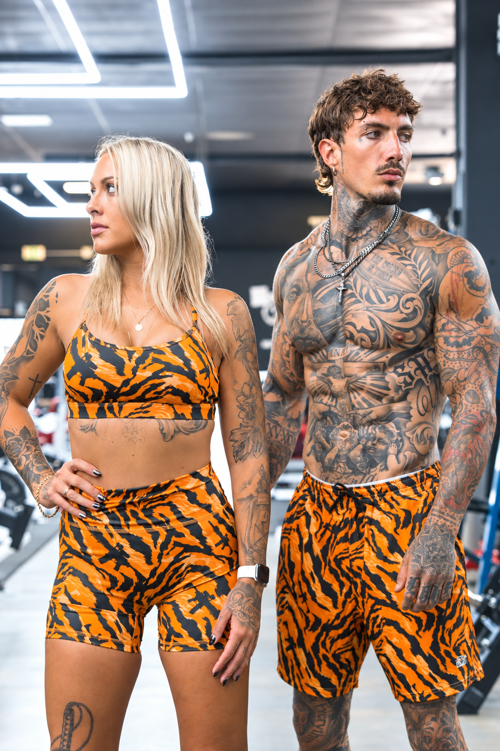 🐅Tiger Snipe printed Women's High-Waisted Seamless Front Compression Training Shorts |🐅