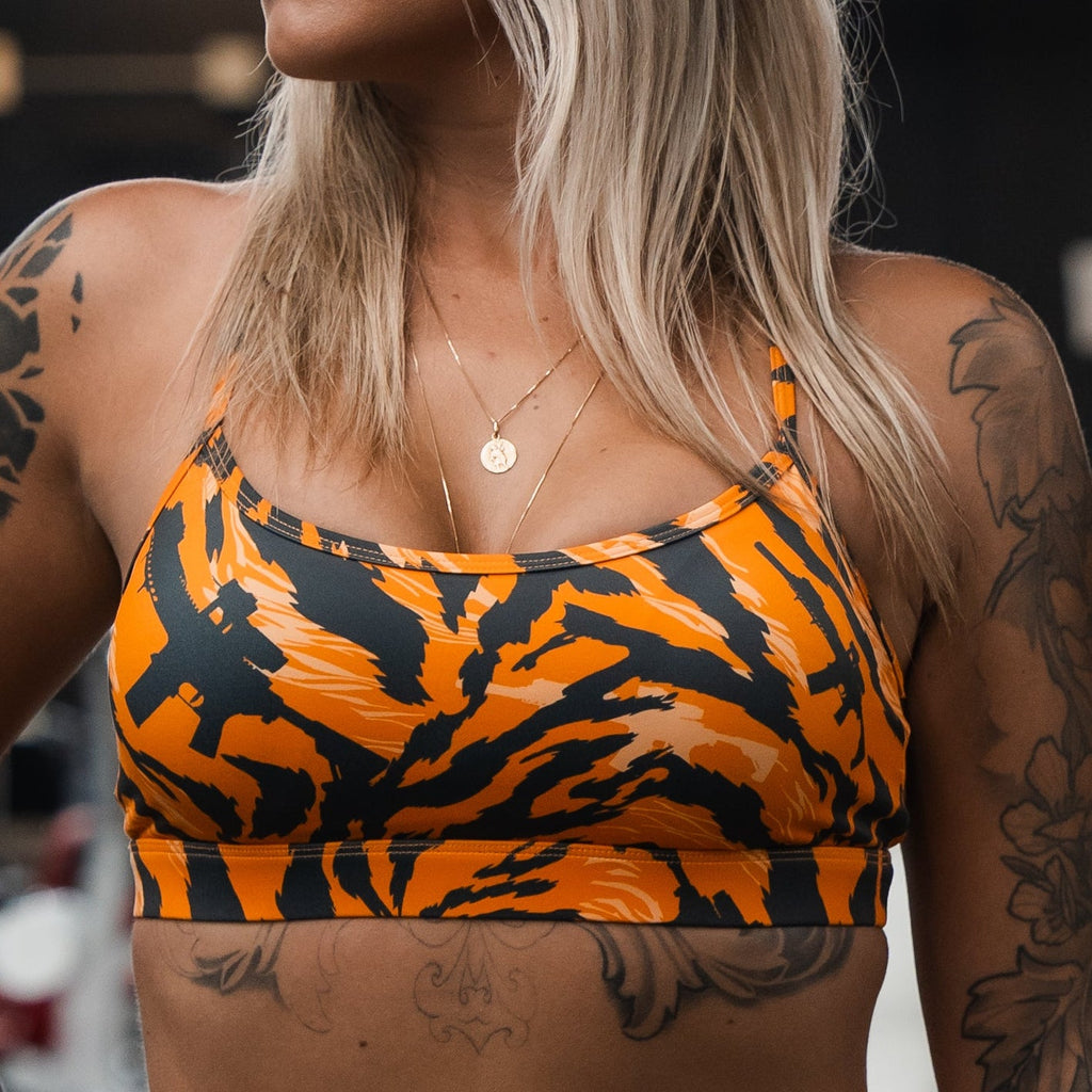 🐅Tiger Snipe printed Y-Back Sports Bra |🐅