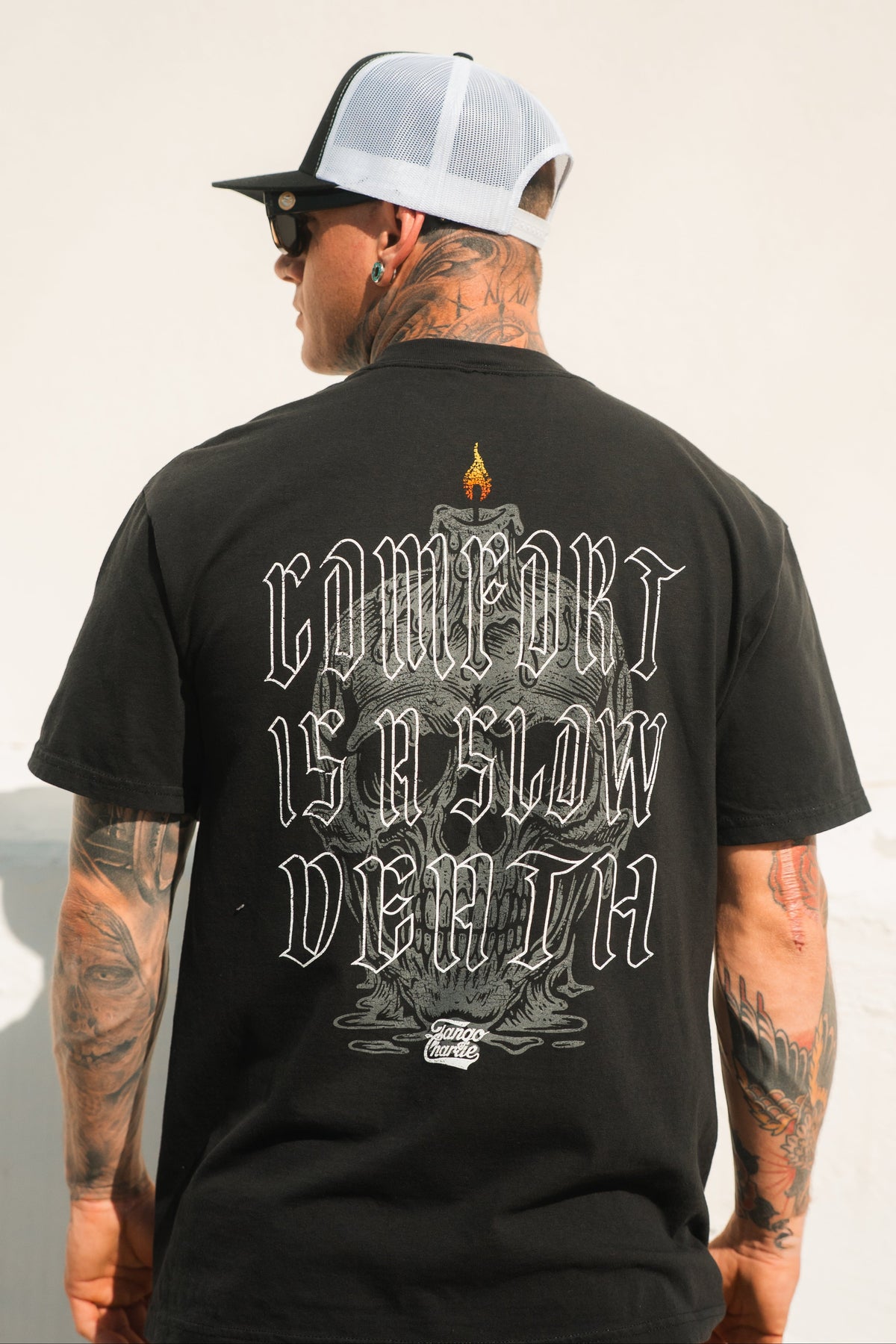 Comfort is a Slow Death - Black Premium Tee UNISEX MENS TEE