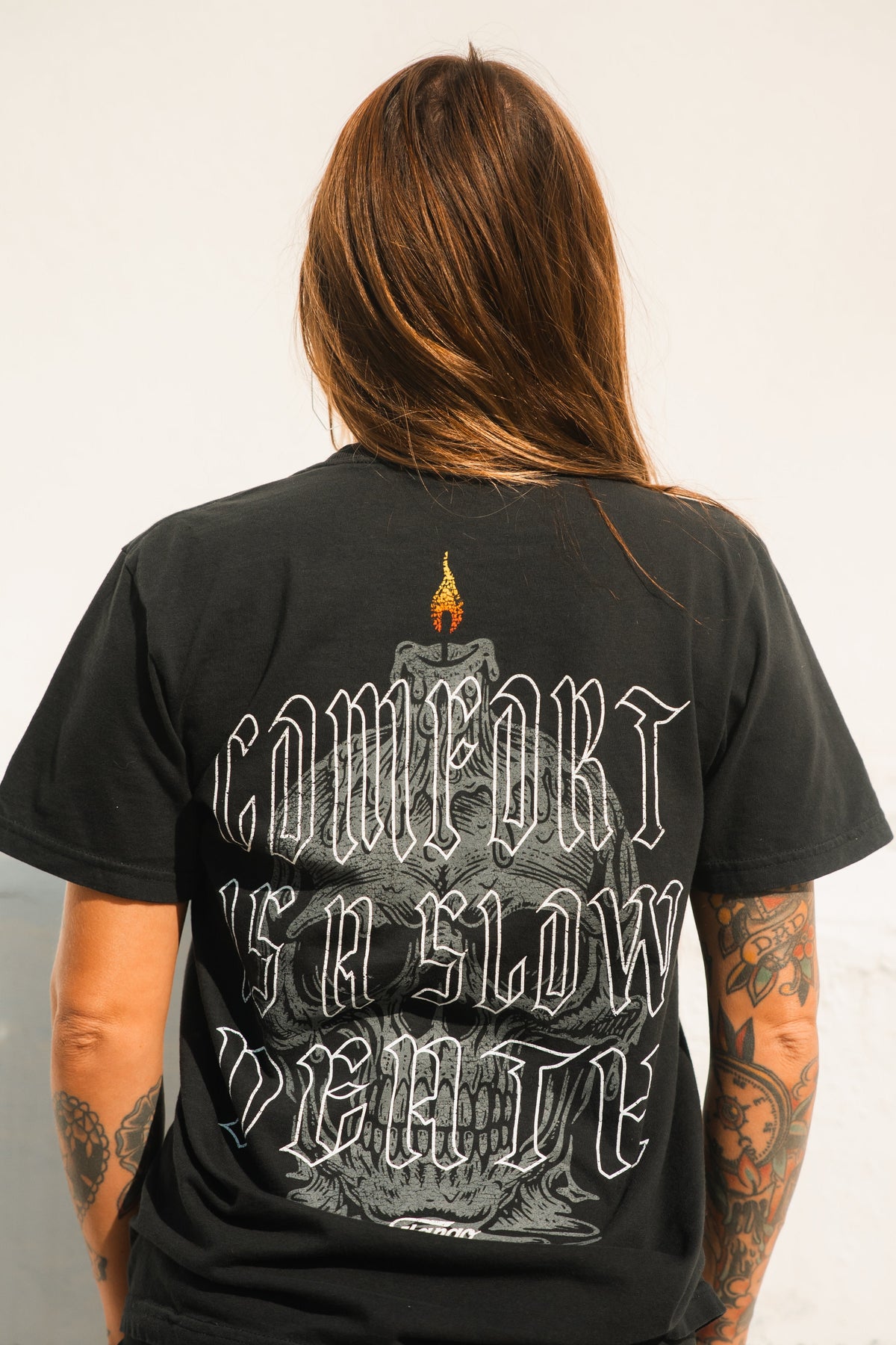 Comfort is a Slow Death - Black Premium Tee UNISEX MENS TEE