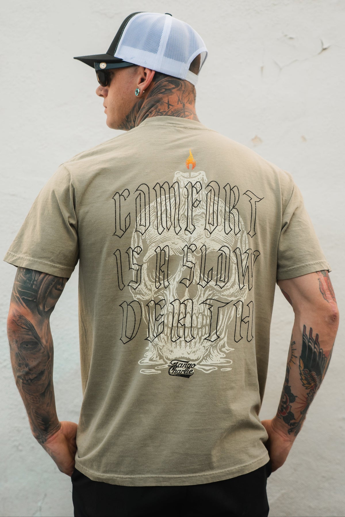 Comfort is a Slow Death - Tan Premium Tee MENS ATHLETIC TEE