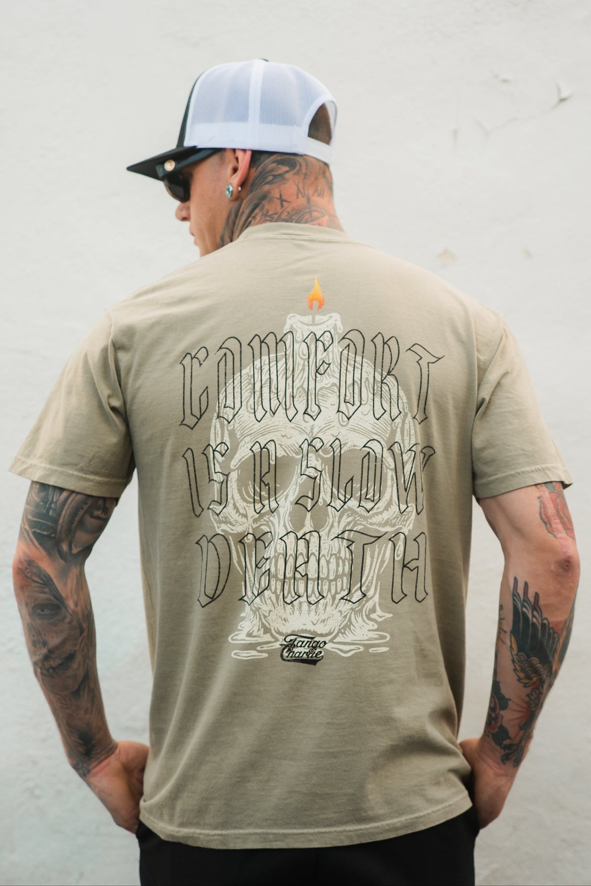 Comfort is a Slow Death - Tan Premium Tee MENS ATHLETIC TEE
