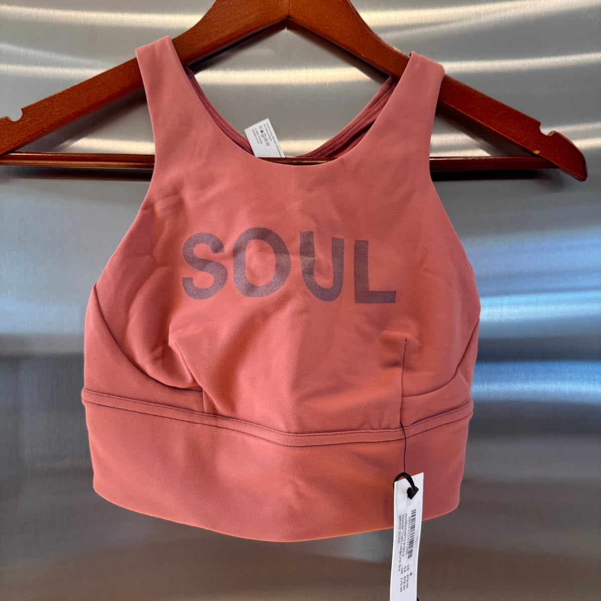 Lululemon x Soul Cycle Matching Set in Brier Rose Wunder Train Tight 25” and Long Line Bra