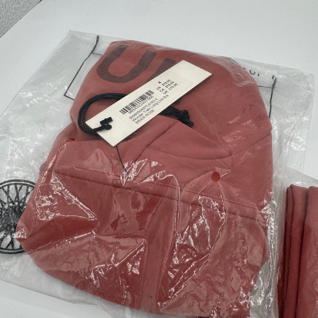 Lululemon x Soul Cycle Matching Set in Brier Rose Wunder Train Tight 25” and Long Line Bra