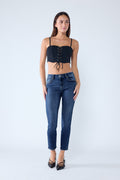 High Rise Stone Wash Classic Skinny Jeans
