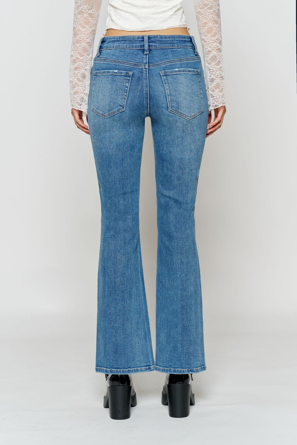 High Rise Ankle Bootcut Jeans