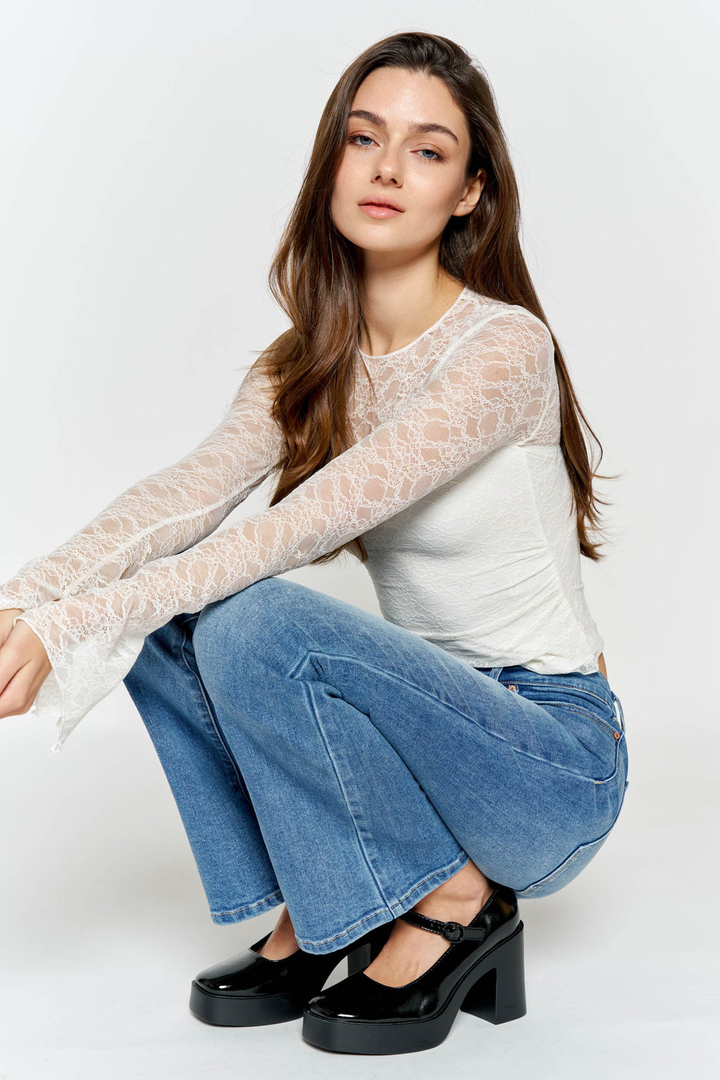 High Rise Ankle Bootcut Jeans