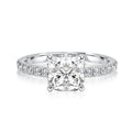 Rodiffy Moissanite 2.0Ct -2.5Ct Square Cushion Promise Bridal Ring