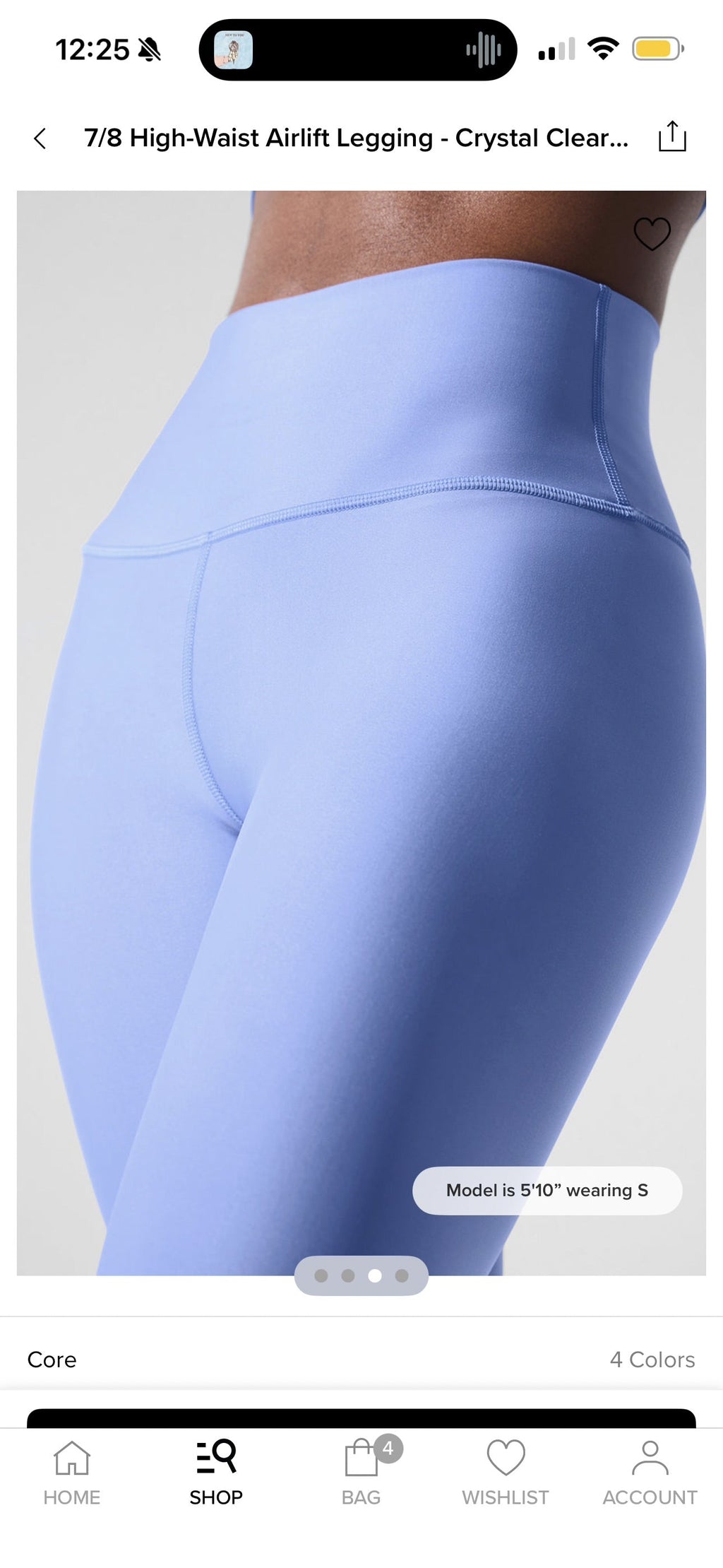 Alo 7/8 Airlift High Waist Legging - Crystal Clear Blue