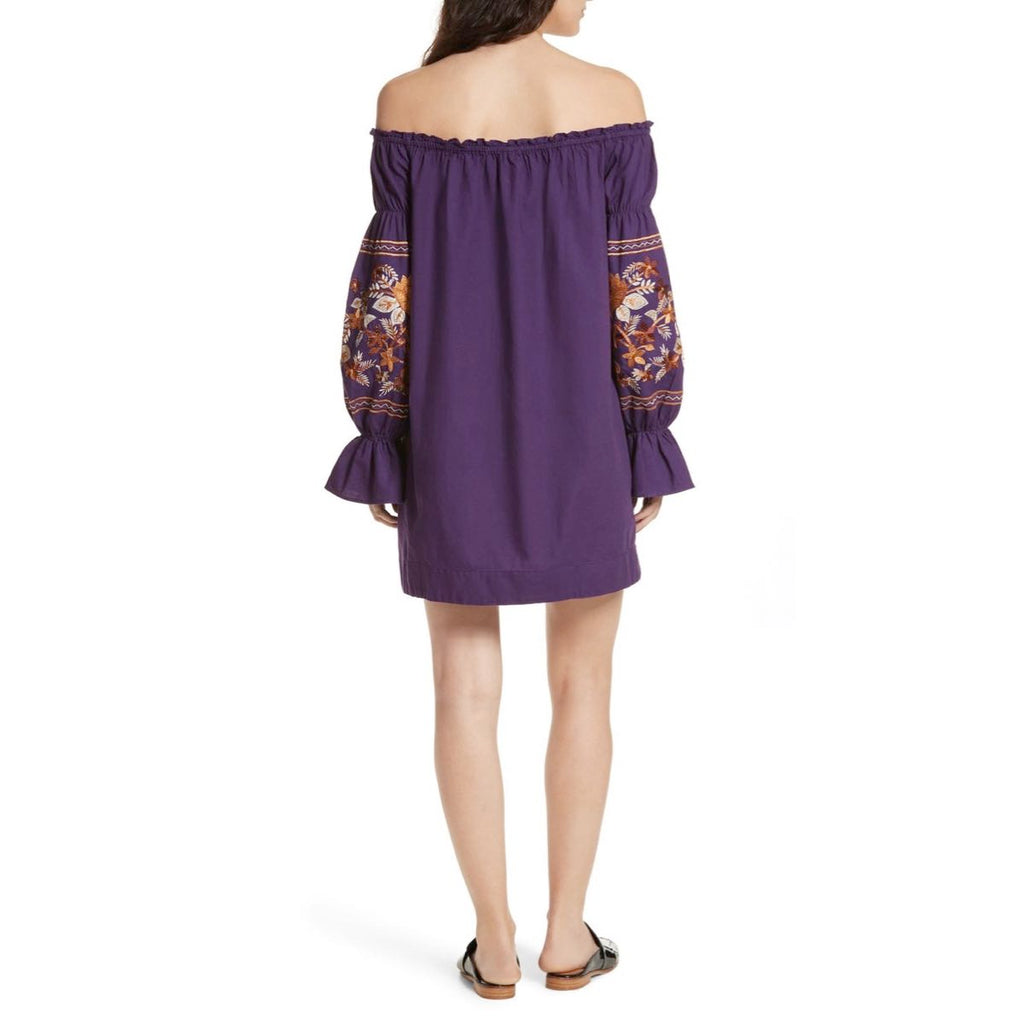 Fleur Du Jour Mini Dress in Purple
