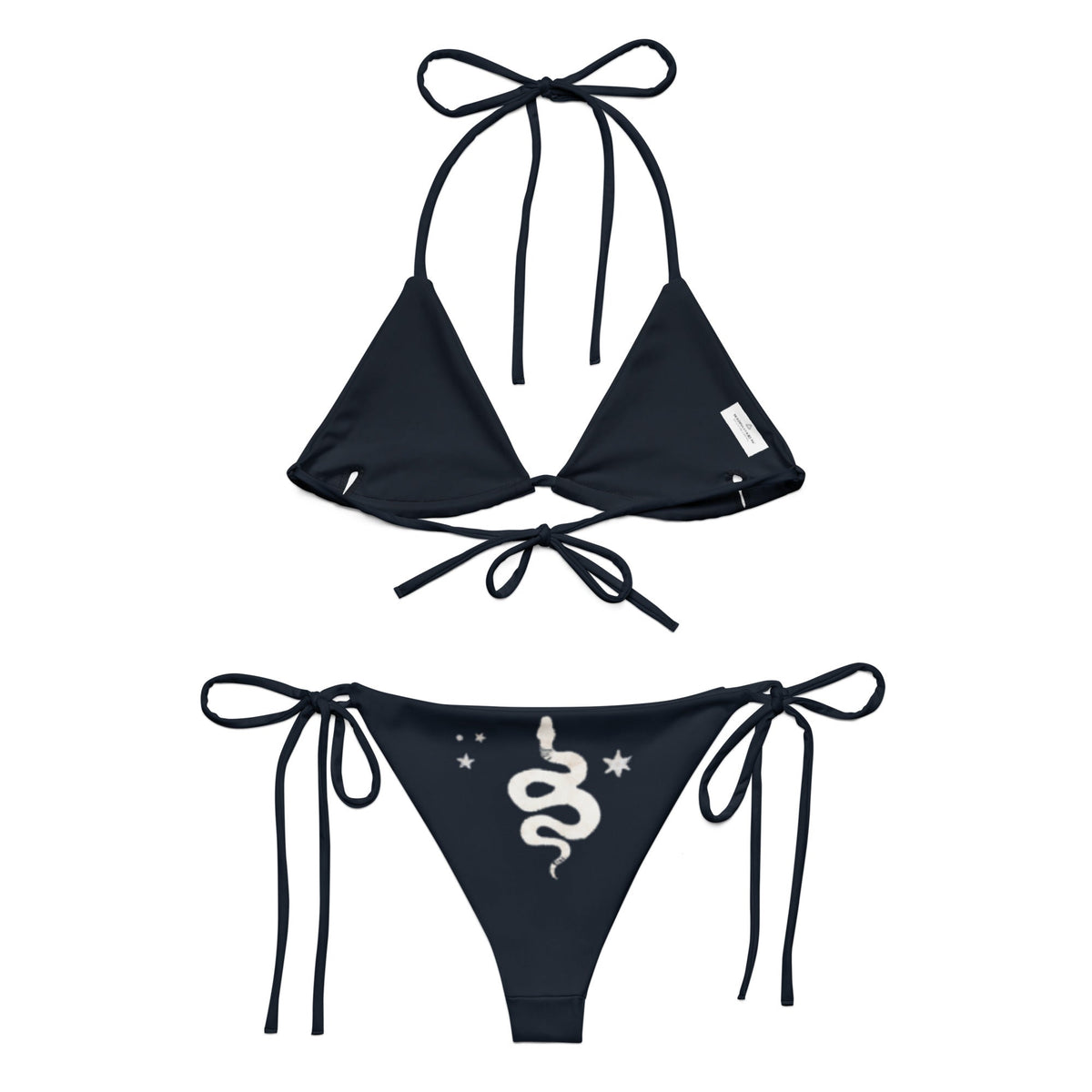 Vega String Bikini in Black Draco