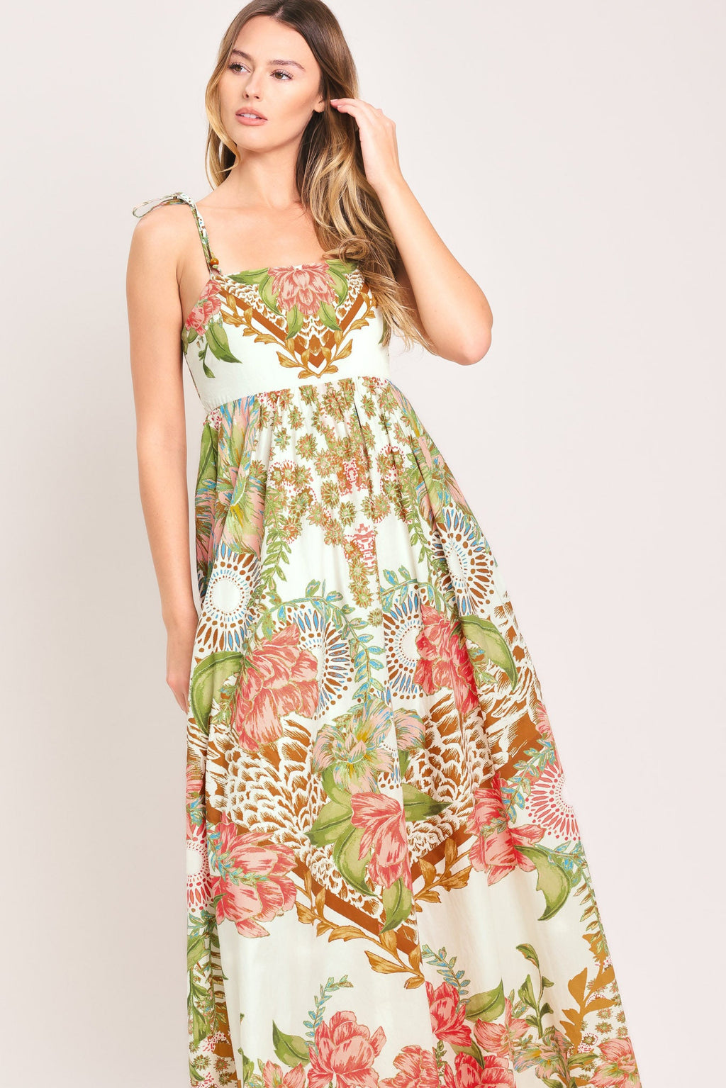 SUMMER OASIS WOVEN ANKLE DRESS