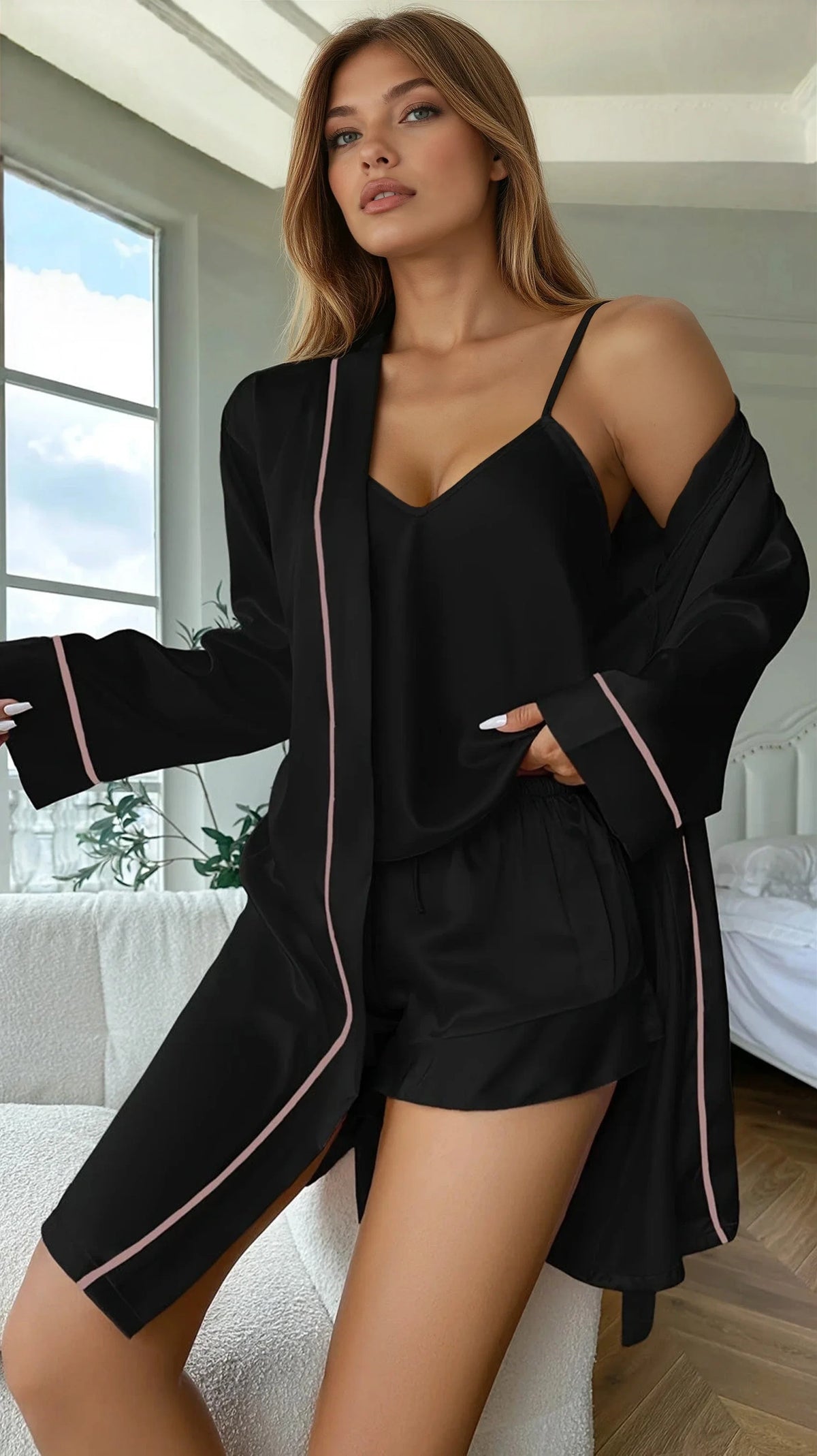 Satin Shorts and Cami Sleep Set