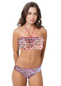 Loco Boutique Loco Paisley Ruffled Bandeau Bikini Top