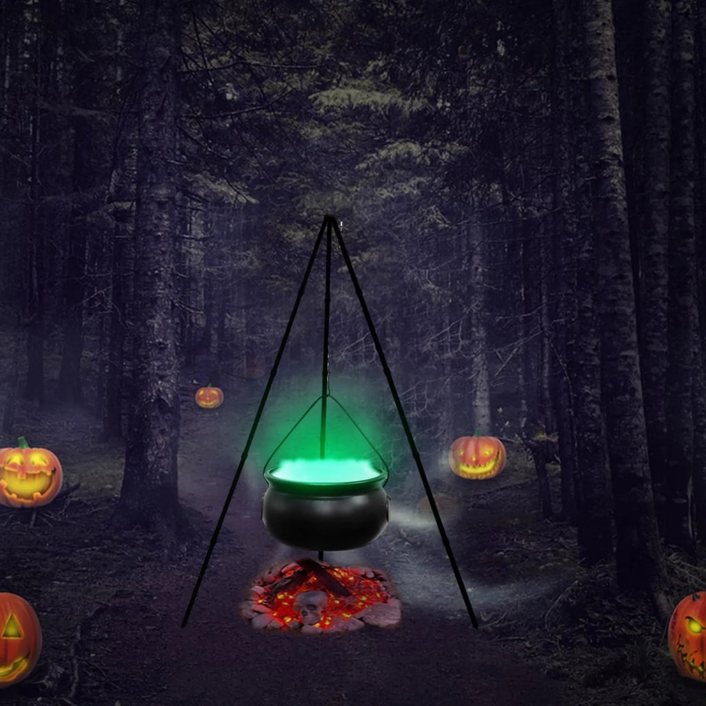 Large Witch Cauldron with LED Lights
