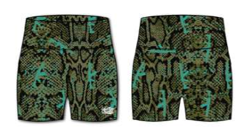 Lethal Venom printed Women's High-Waisted Seamless Front Compression Training Shorts |