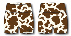 Moo Moo Pew Pew Women's High-Waisted Seamless Front Compression Training Shorts |