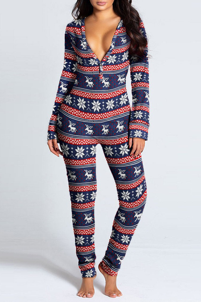 Sexy Open Back Long Johns multiple print styles