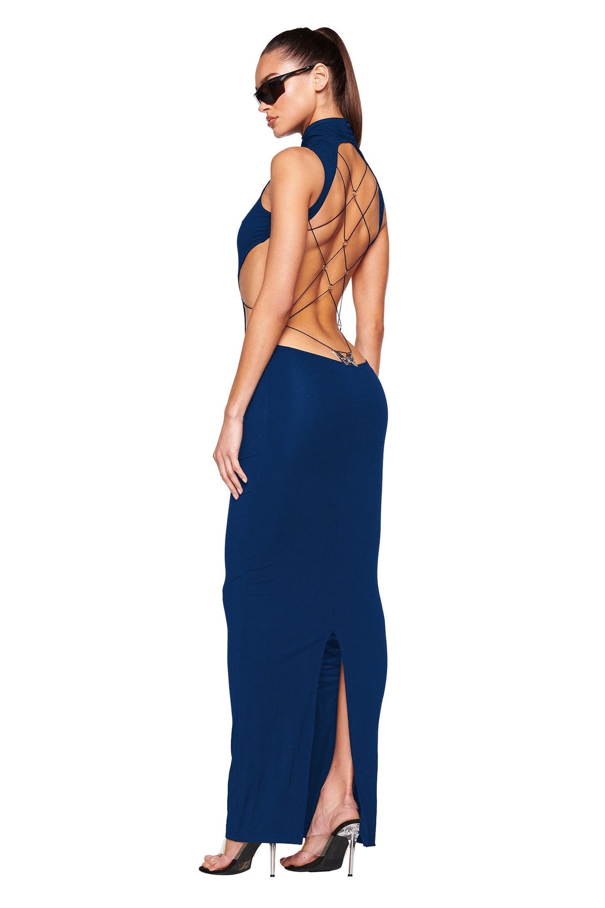 Backless Floor Length Dress