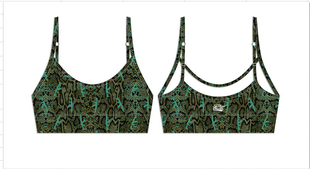 Lethal Venom printed Straight Strap Sports Bra |