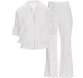 Boston Proper Eyelet Jacket and Pant Sport Set, Size Small