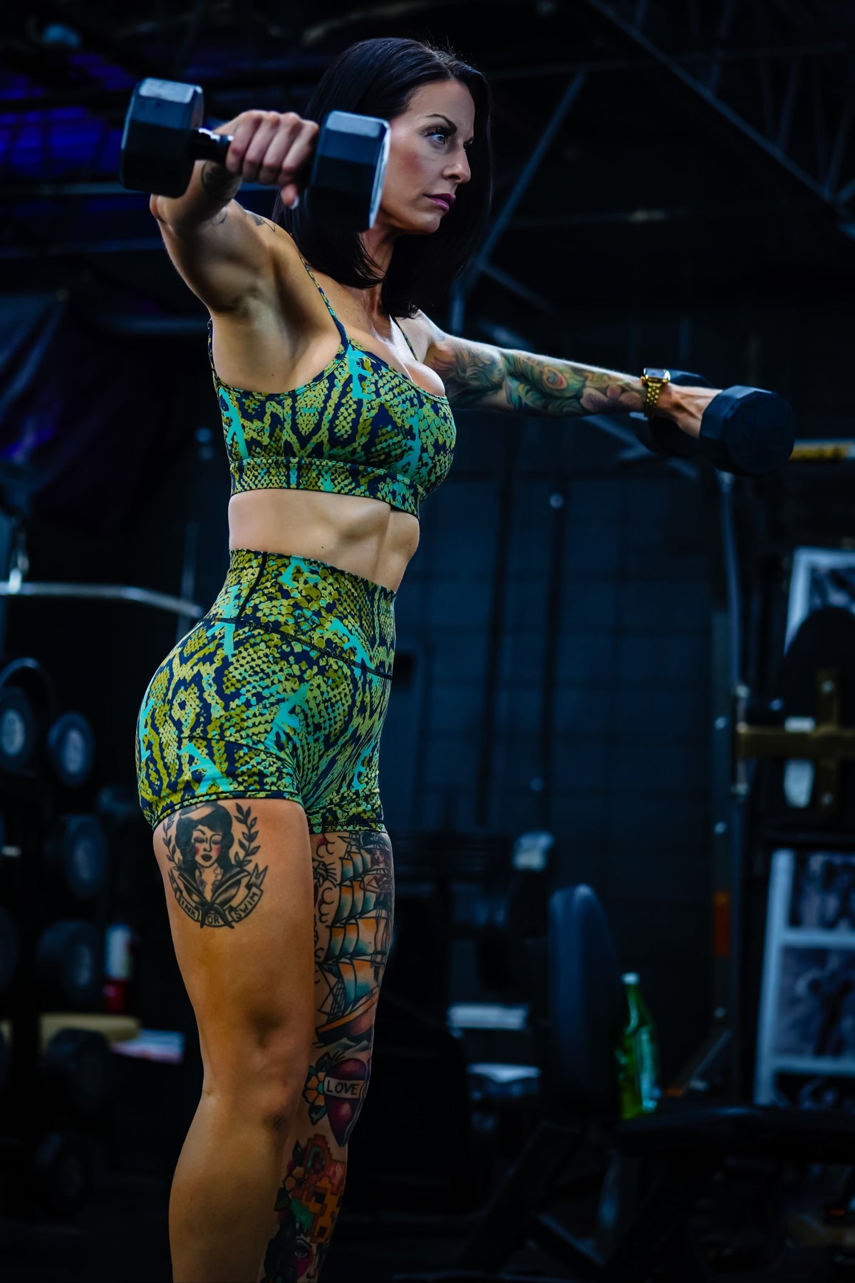Lethal Venom printed Straight Strap Sports Bra |