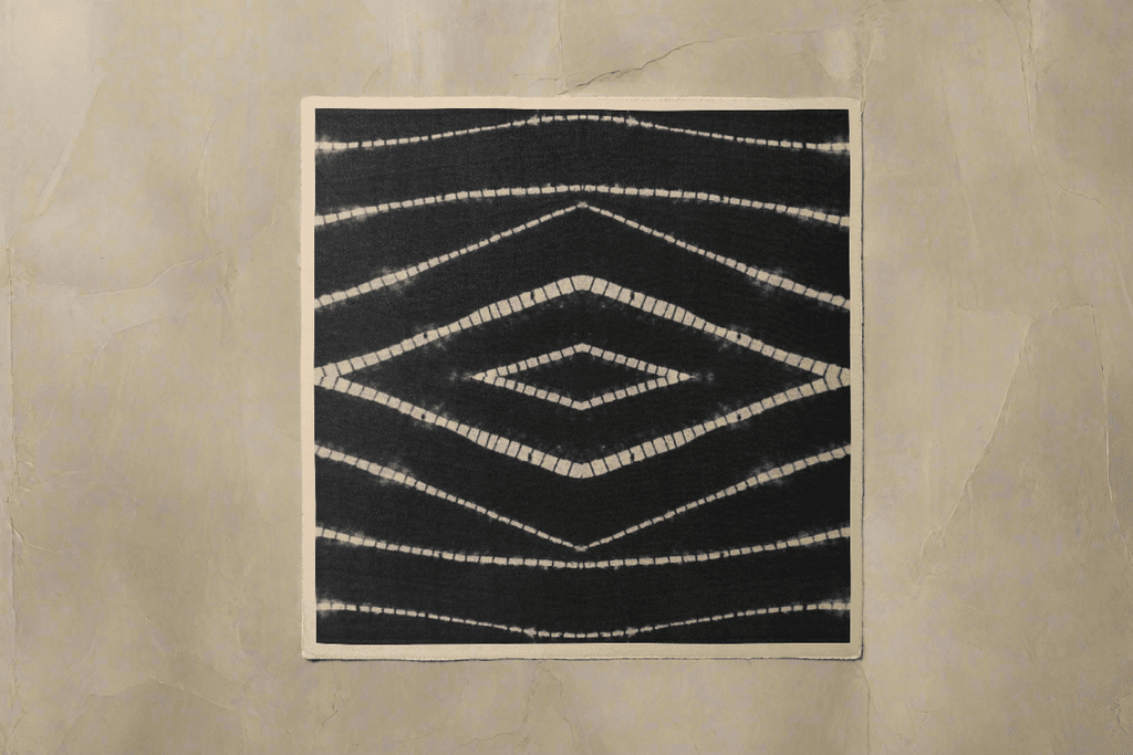 Charcoal Shibori Silk Beach Wrap Scarf