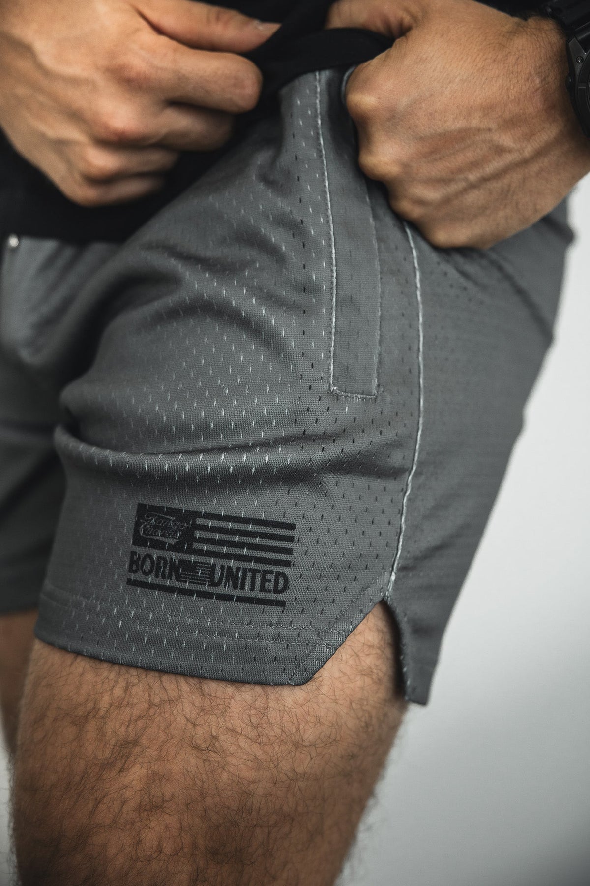Lift Heavy Shoot Guns printed Men's Mesh Lifestyle Shorts | 5.5"- LHSG OD Green UNISEX