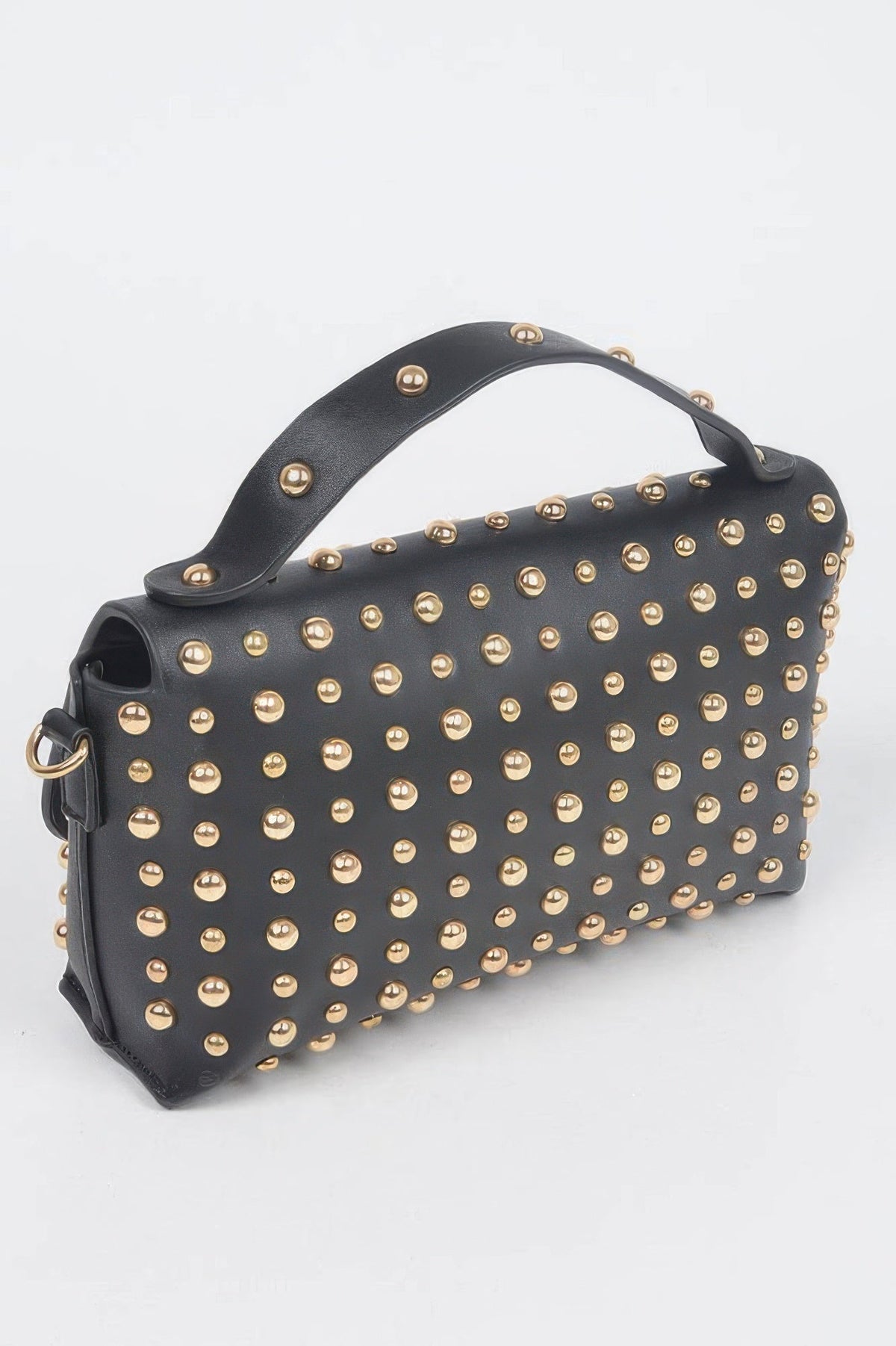 WOMEN'S BAG AUSTIN New Collection BYMANYC ® New York Black Leather Studded High end Designer Handbag