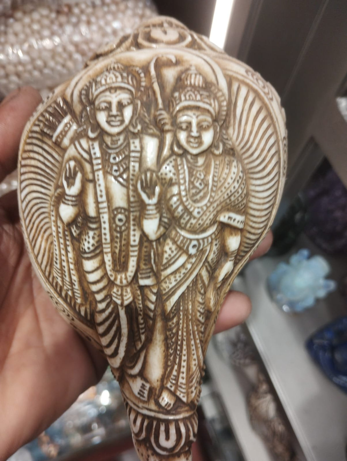Hand Carved Conch/Shell Sankh