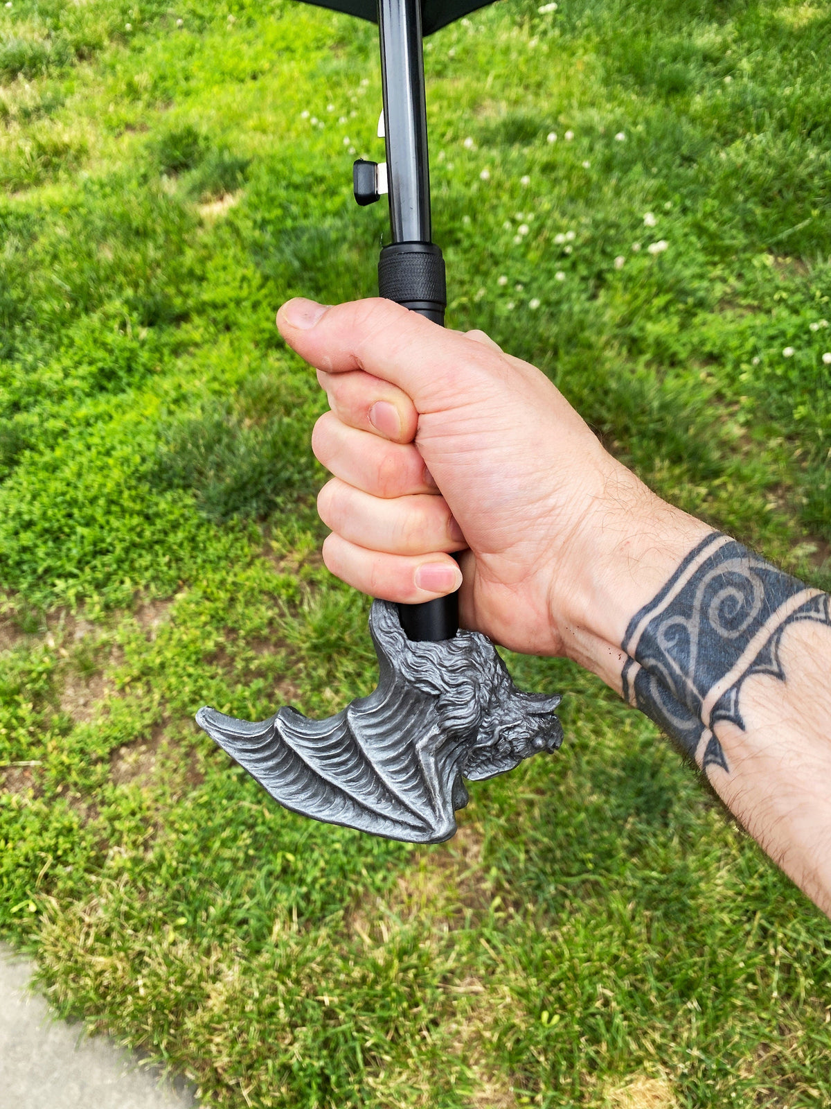 Vampire Bat Umbrella, Hand Sculpted Resin | Victorian Gothic Umbrella |Dark Fantasy Cosplay Bat Umbrella, Halloween and Gothic Accessory