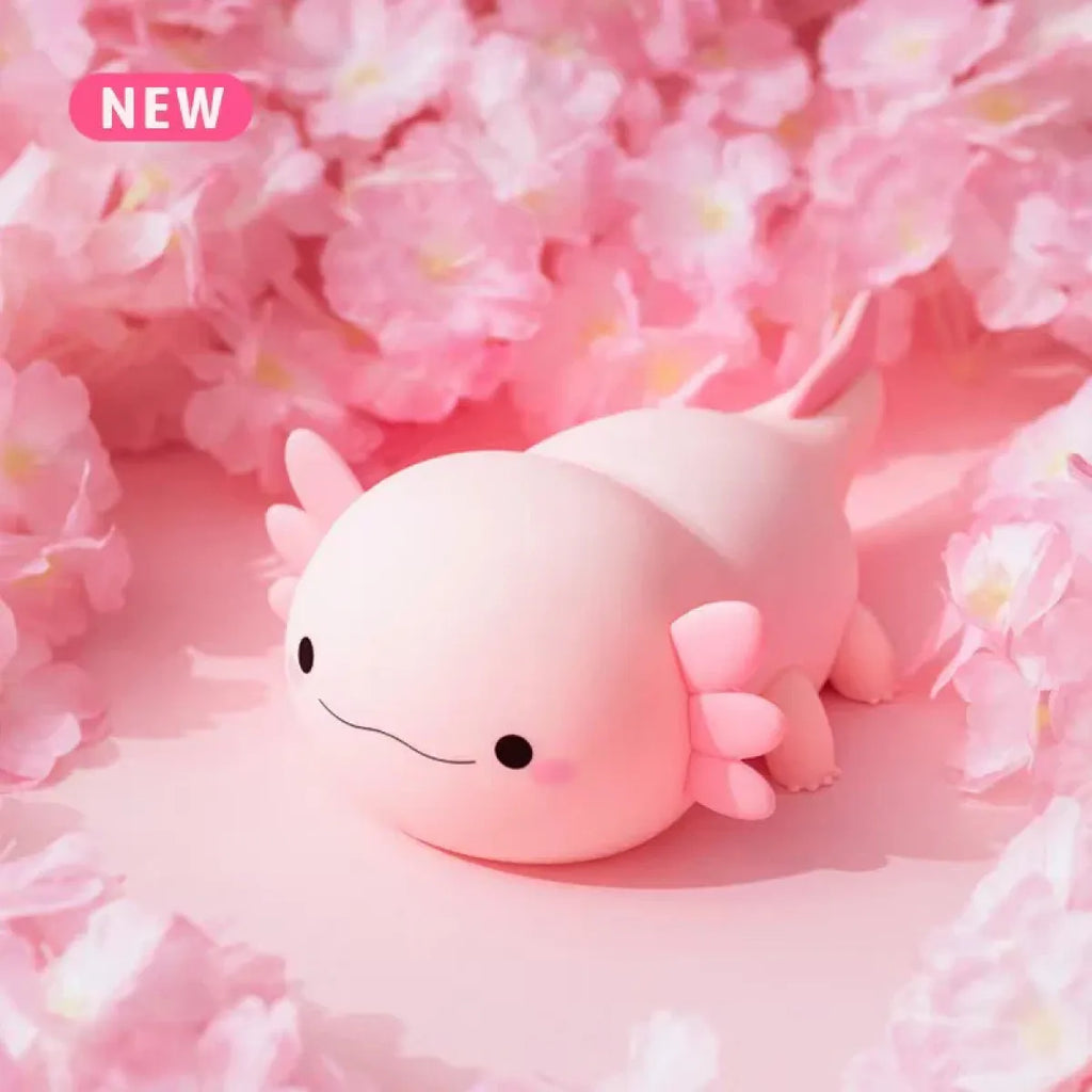 Axolotl Night Light – USB Rechargeable Silicone Touch Lamp