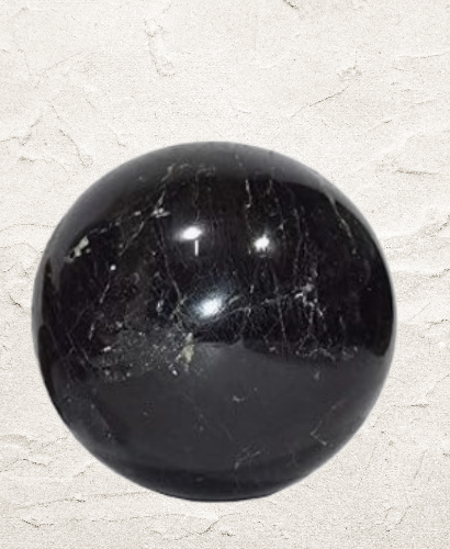 Black Tourmaline Gemstone Sphere