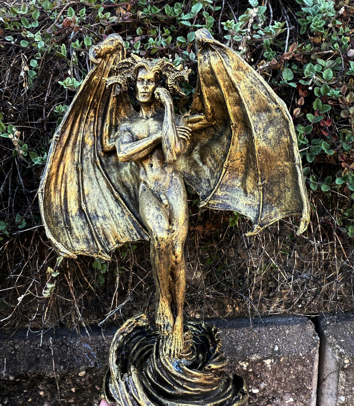 Lucifer Morning Star Statue, Half Scale | Mythological Deities Figurine | Fallen Angel Statue | Satan Altar Statue for Gothic Home Decor