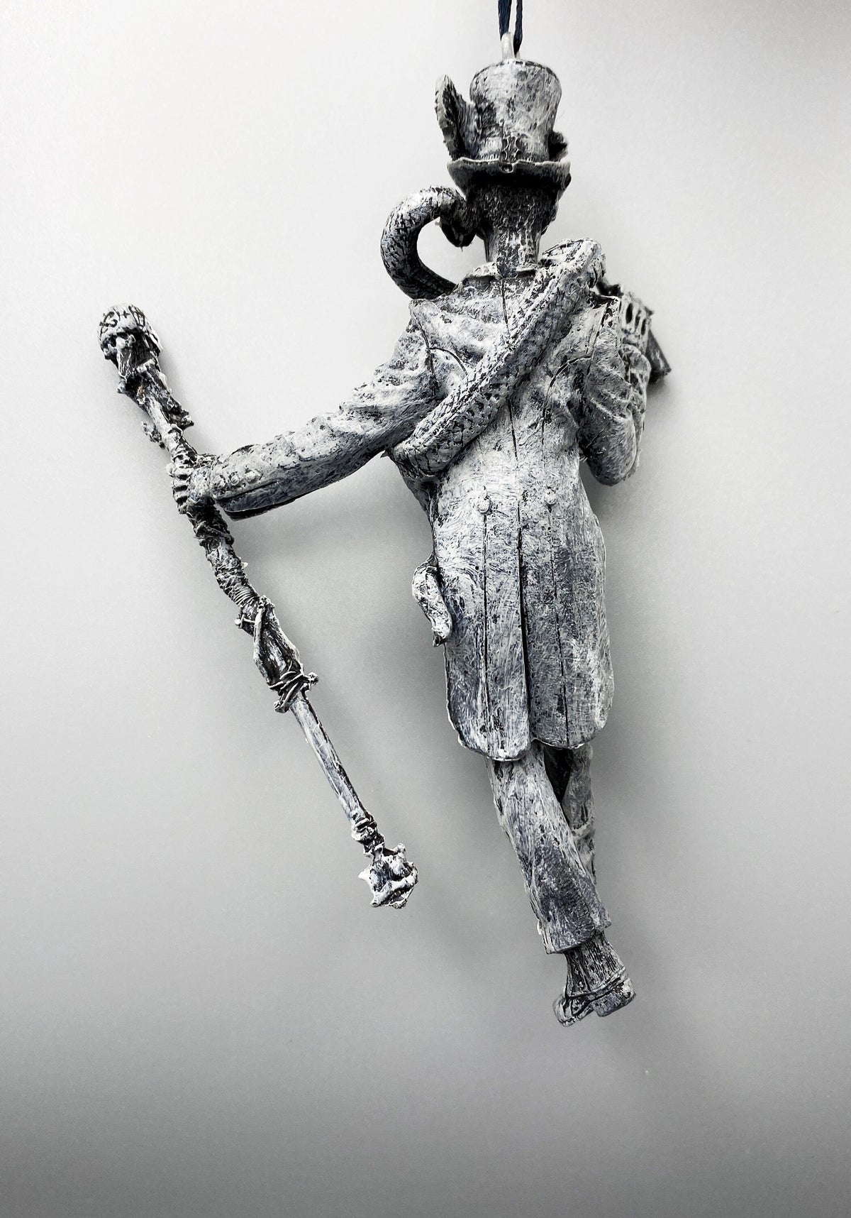 Baron Samedi, Voodoo Loa of Death Ornament, Hand Painted Resin | Legendary Voodoo Figurine | Gothic Ornament for Witchy Holiday Decor