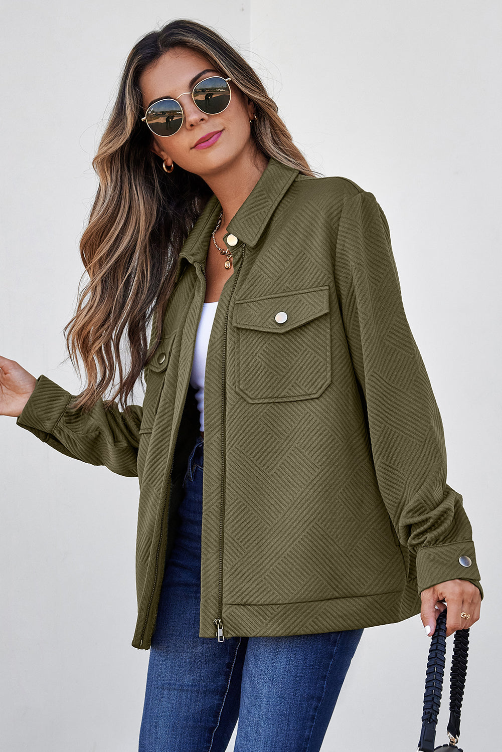 Remi Zip Up Flap Shirt