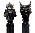 Crowned Skull Winestopper, Hand Painted Resin | Gothic Skull Barware |Spooky Skull Art Bottle Stopper, |Fantasy Gothic Wine and Barware Gift