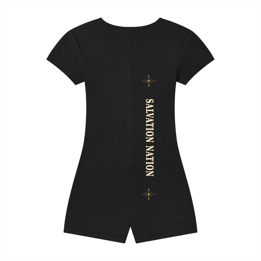 Women's Dual-Function Cape Tie-Waist Romper