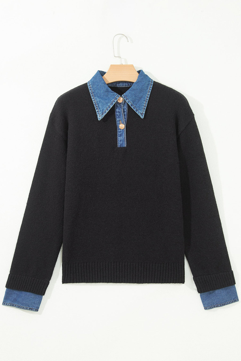Socorro Collar Cuffed Casual Sweater