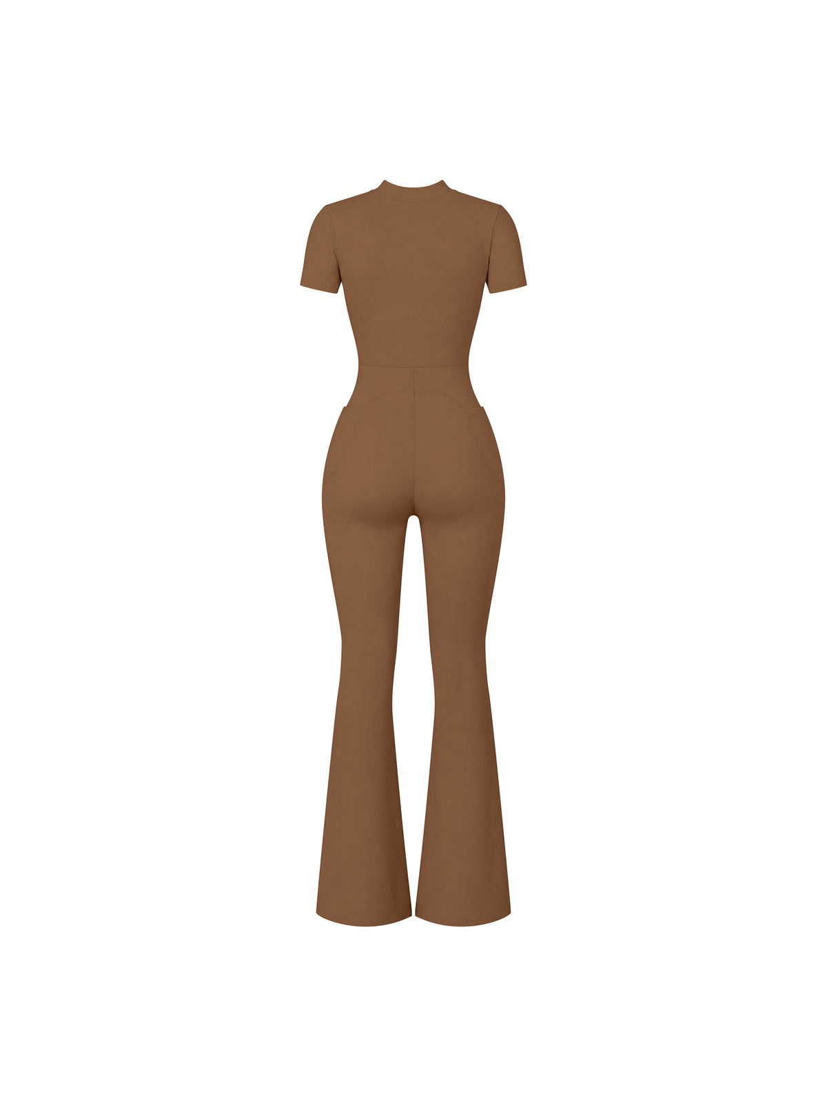 A Little Naughty Never Hurt Anyone Girl Gang Women’s Tight Flared Leg Quarter-Zip Jumpsuit
