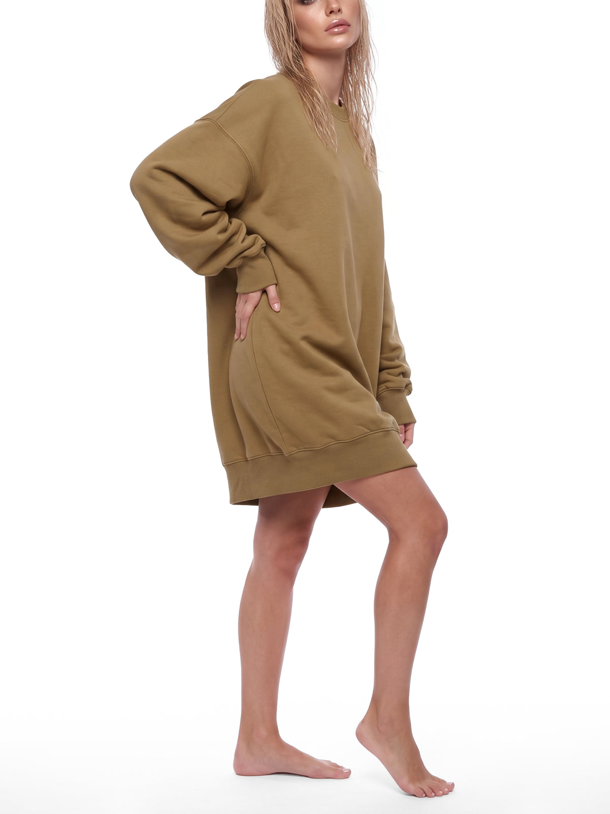 Girl Gang The Goddess In You Mythos Collection Women's Vintage Wash Pullover Dress oversized Tshirt Sweater Dress