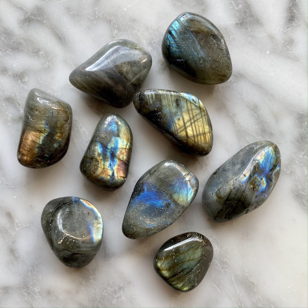 Labradorite Tumbled Stone (1 kg pack)