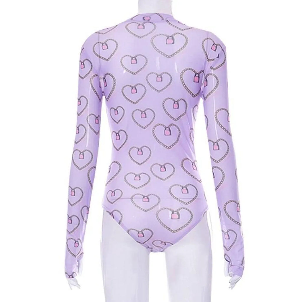 Pastel Gothic Mesh Bodysuit