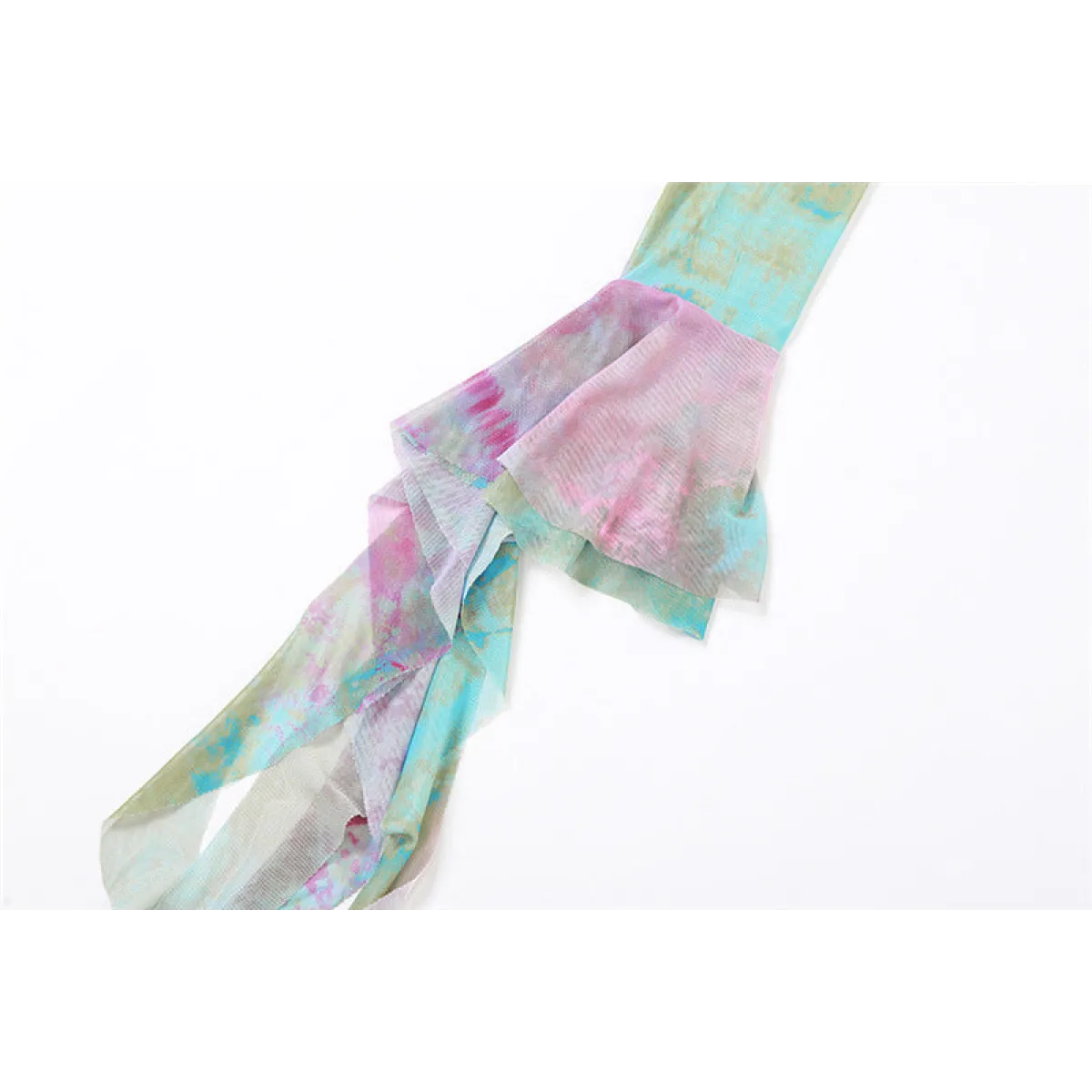 🔮Tie-Dye Fairy Set – Butterfly Crop Top & Wrap Mini Skirt 3 color options displaying PINK & BLACK VERSION🔮